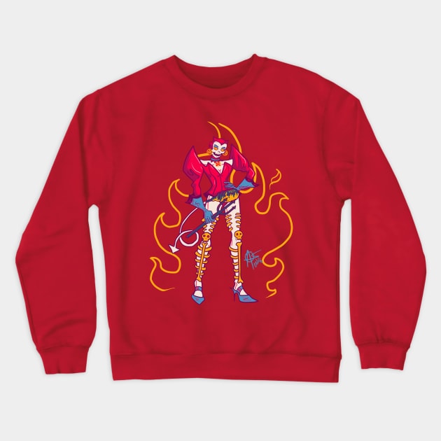 Lady Succubus Crewneck Sweatshirt by Alejandro Os Art